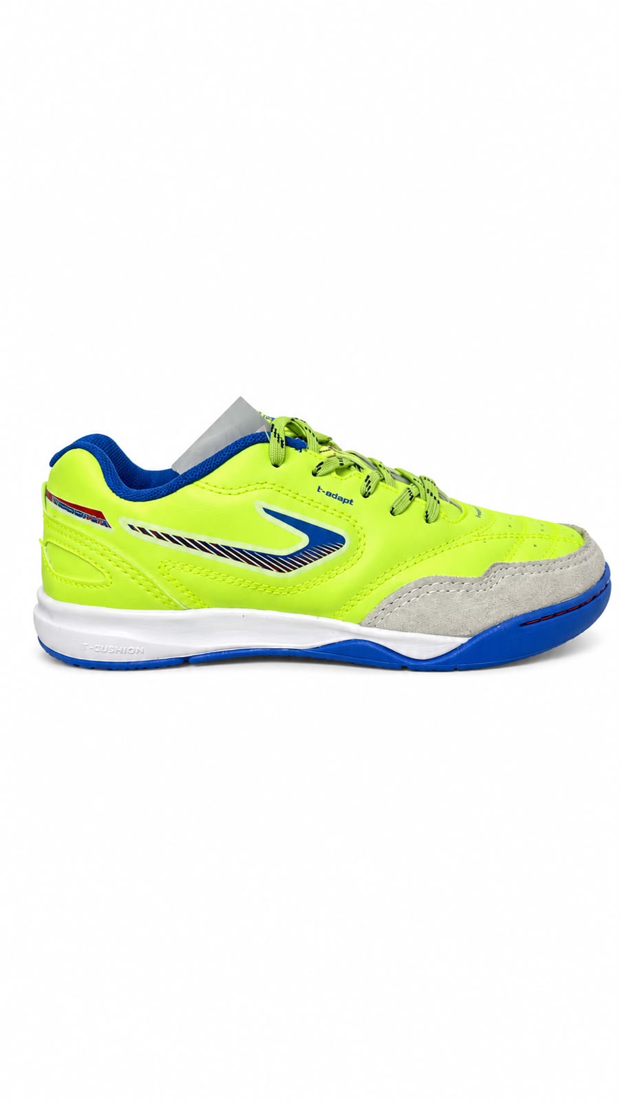 Chuteira Futsal Infantil Topper Dominator Play - Verde, Azul e Vermelho