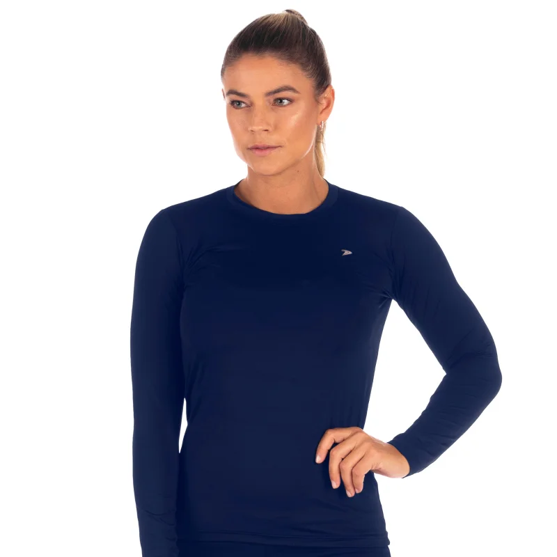 Camiseta Feminina Térmica Skin New - Preto, Branco, Rosa, Azul Royal e Azul Marinho