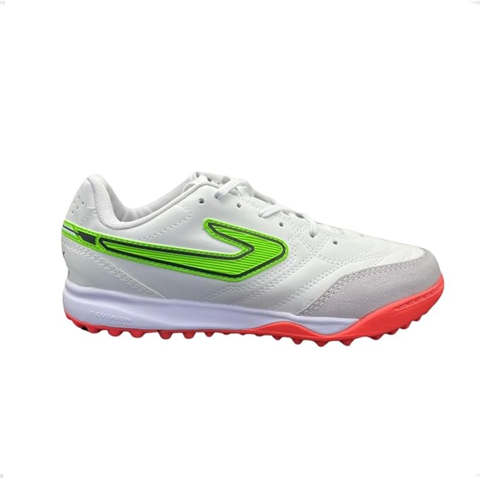Chuteira Society Infantil Topper Maestro Club V Society - Branco, Verde e Coral