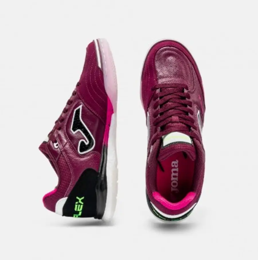 Chuteira Futsal Joma Top Flex Rebound - Roxo, Branco e Preto