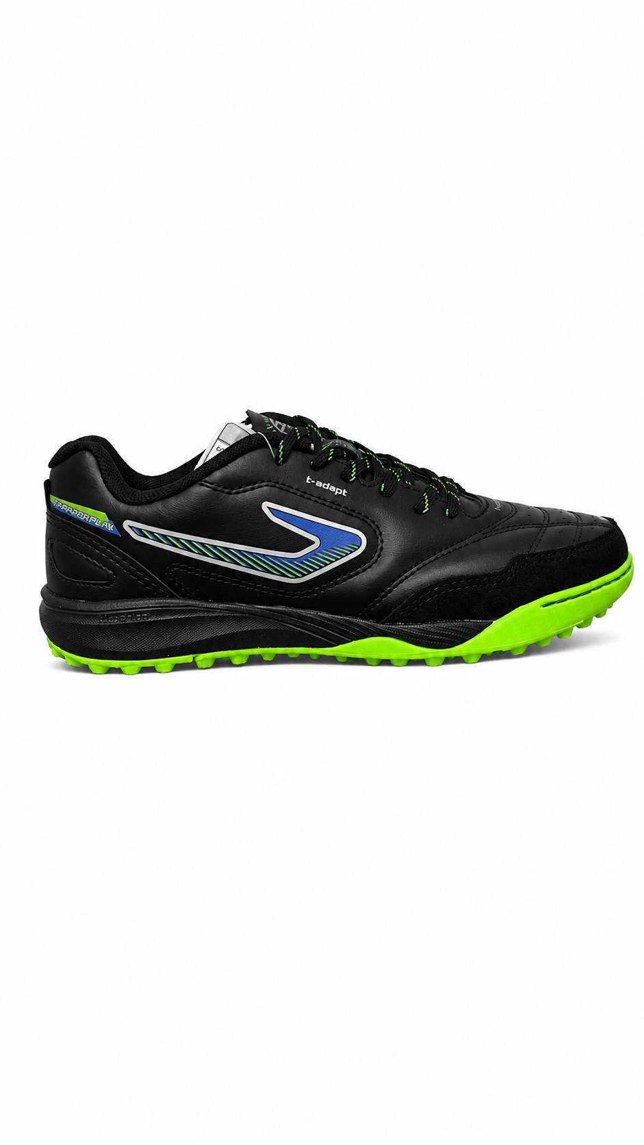 Chuteira Society Infantil Topper Dominator Play - Preto, Azul e Verde