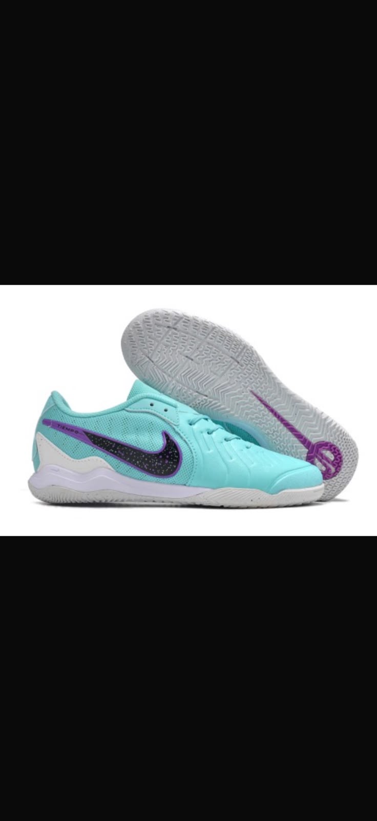 Chuteira Futsal Nike Tiempo Legend 10 Academy - Verde e Lilás